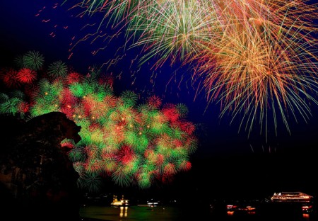 【部門賞】　鬼ヶ上大仕掛け部門  タイトル：　獅子岩に舞う華